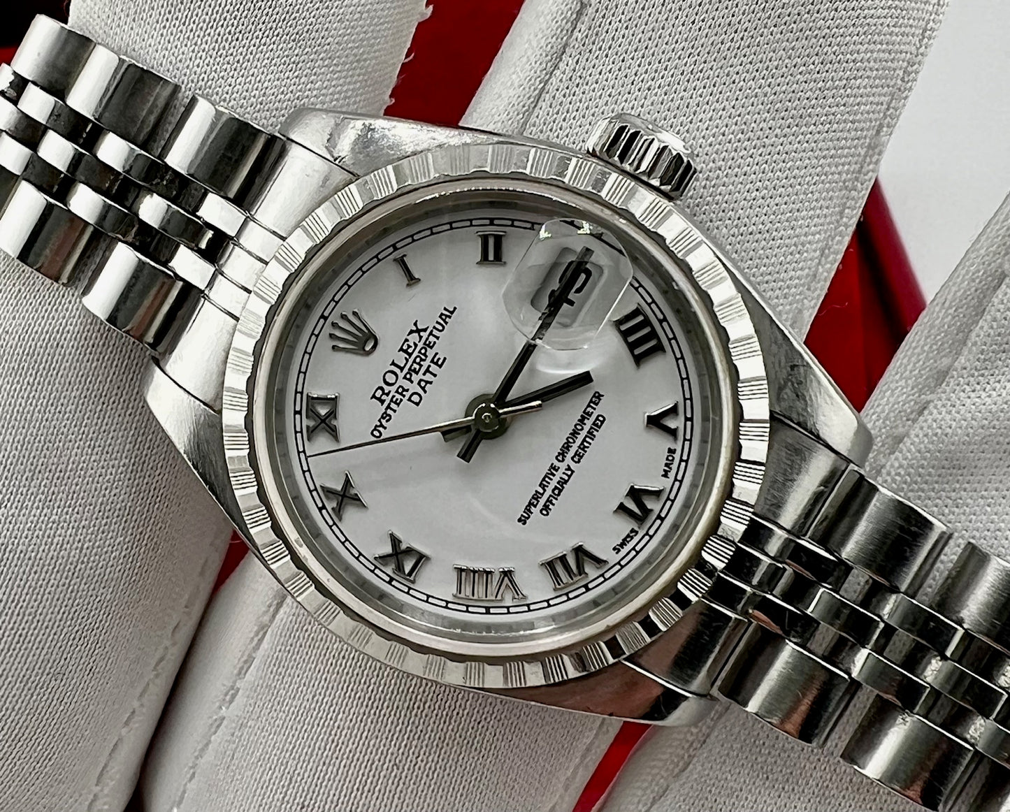 Rolex Oyster Perpetual Lady Date 79240 Jubilèe White Dial 2002