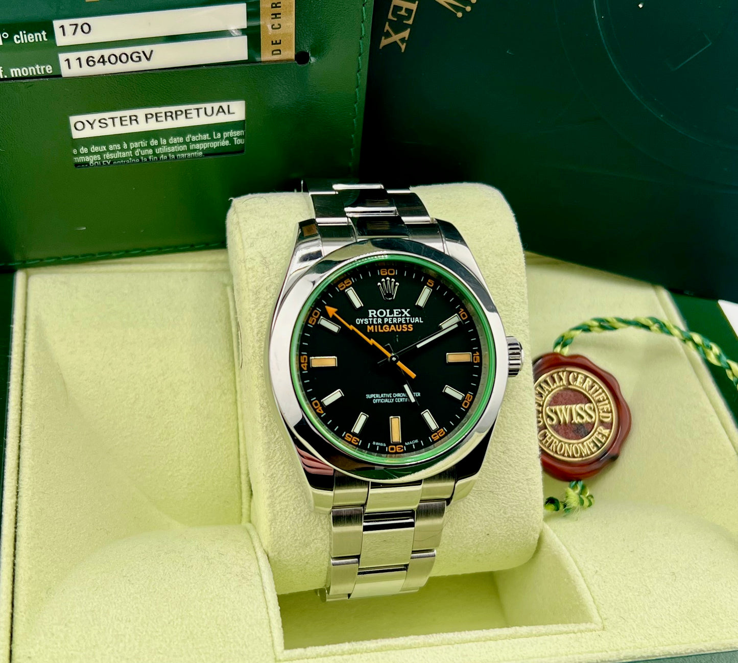 Rolex Milgauss 116400GV 40mm 2012 full set ita