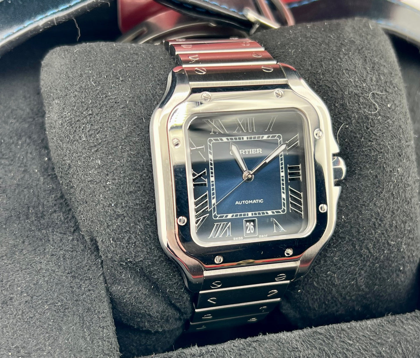 Cartier Santos Large WSSA0013 Blue Dial 2019 Full Set