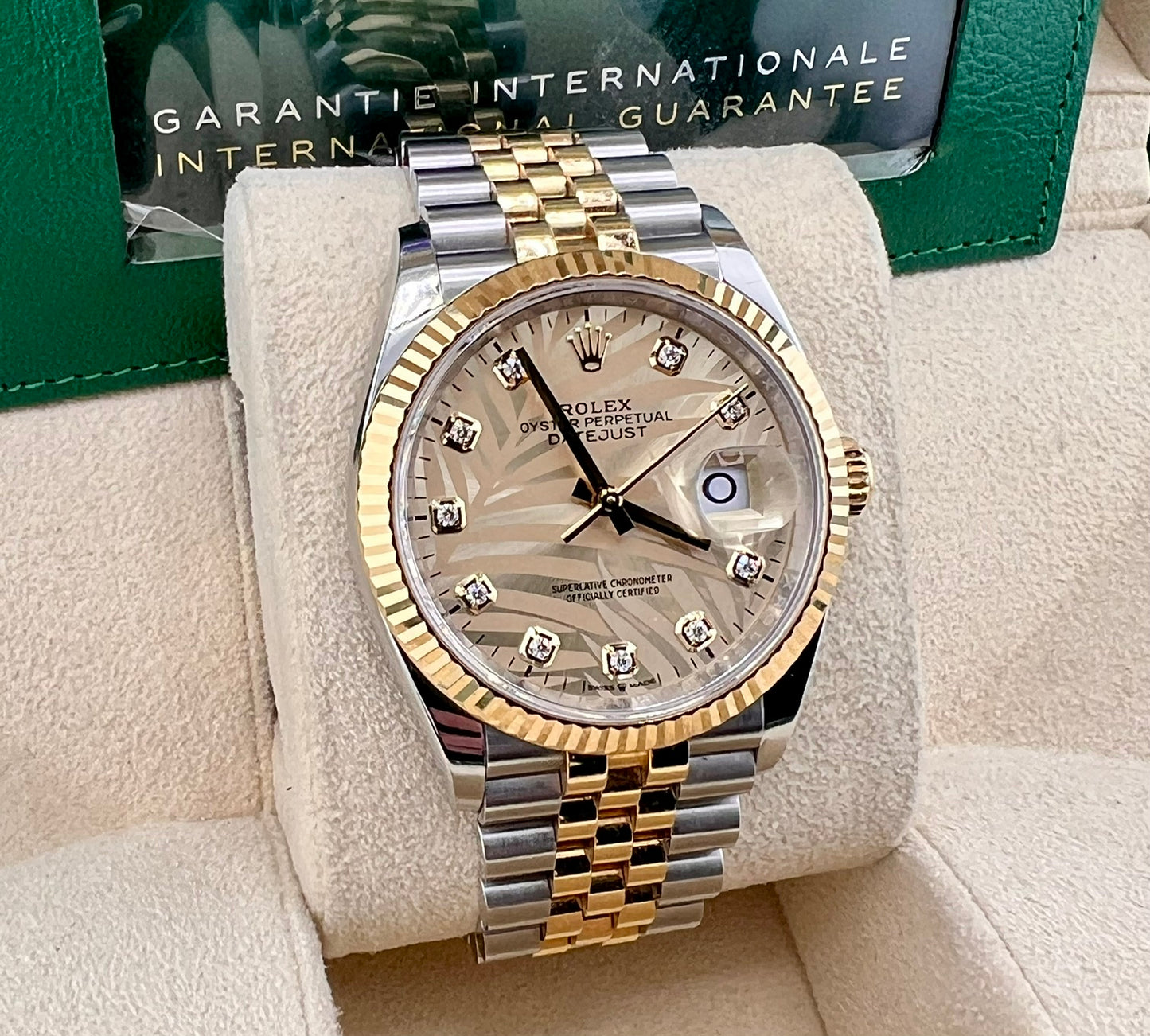 Rolex Datejust 36mm 126233 Palm Diamond index 2023 Jubilèe
