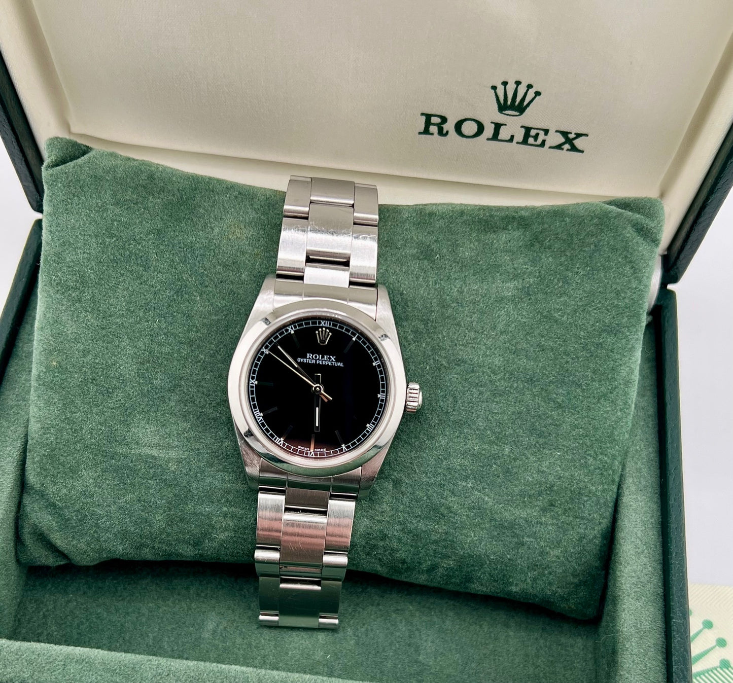 Rolex Oyster Perpetual 31mm 77080 Full Set 2000 Black Dial