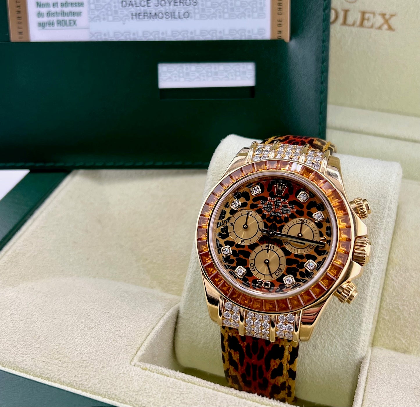 Rolex Daytona 116598SACO Leopard Box&Paper 2006 + Service 2020