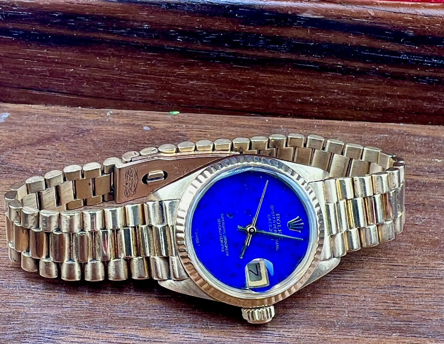 Rolex Lady-Datejust 6917 26mm Lapislazuli Dial President 1978