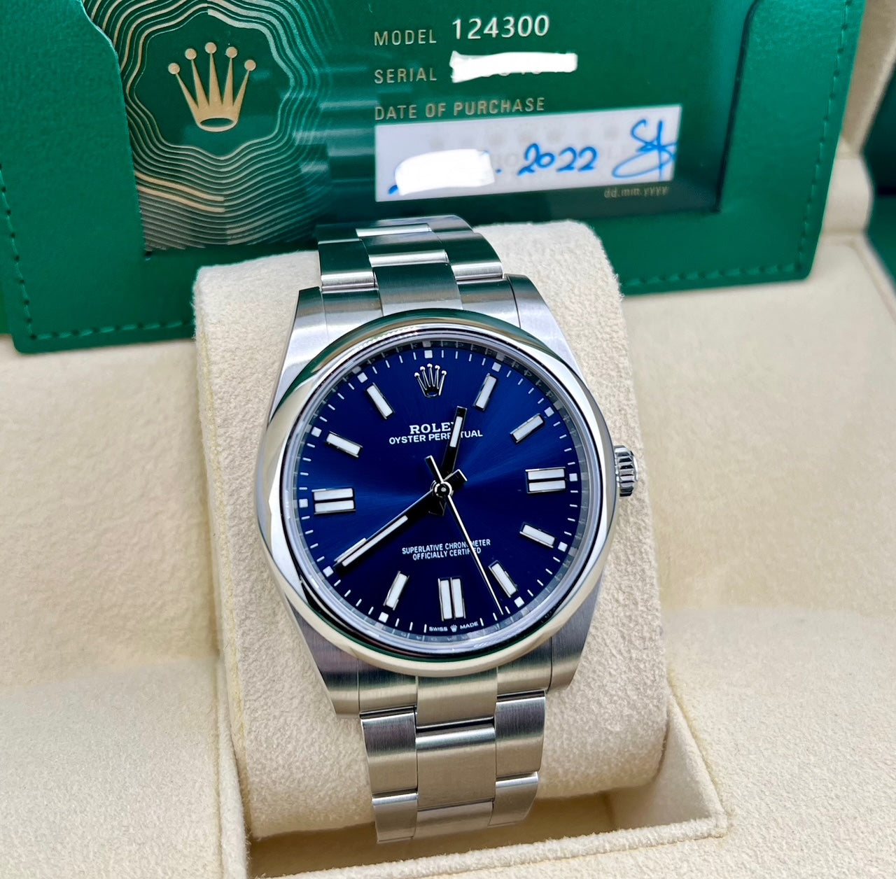 Rolex Oyster Perpetual 41mm 124300 Blue Dial ''OMAN'' NEW 2022