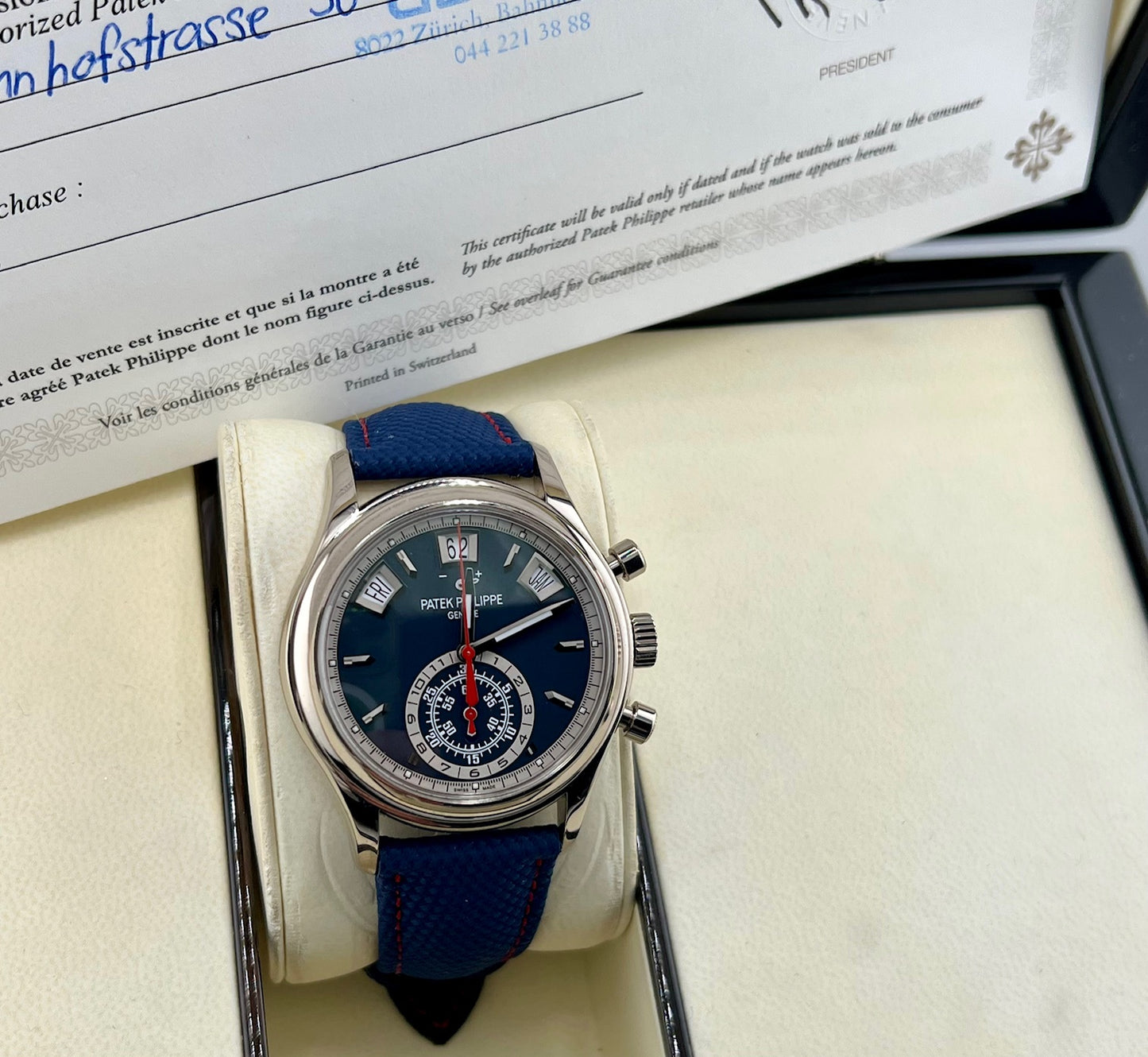 Patek Philippe Annual Calendar Chronograph 5960/01G White Gold 2019 Deployantèe