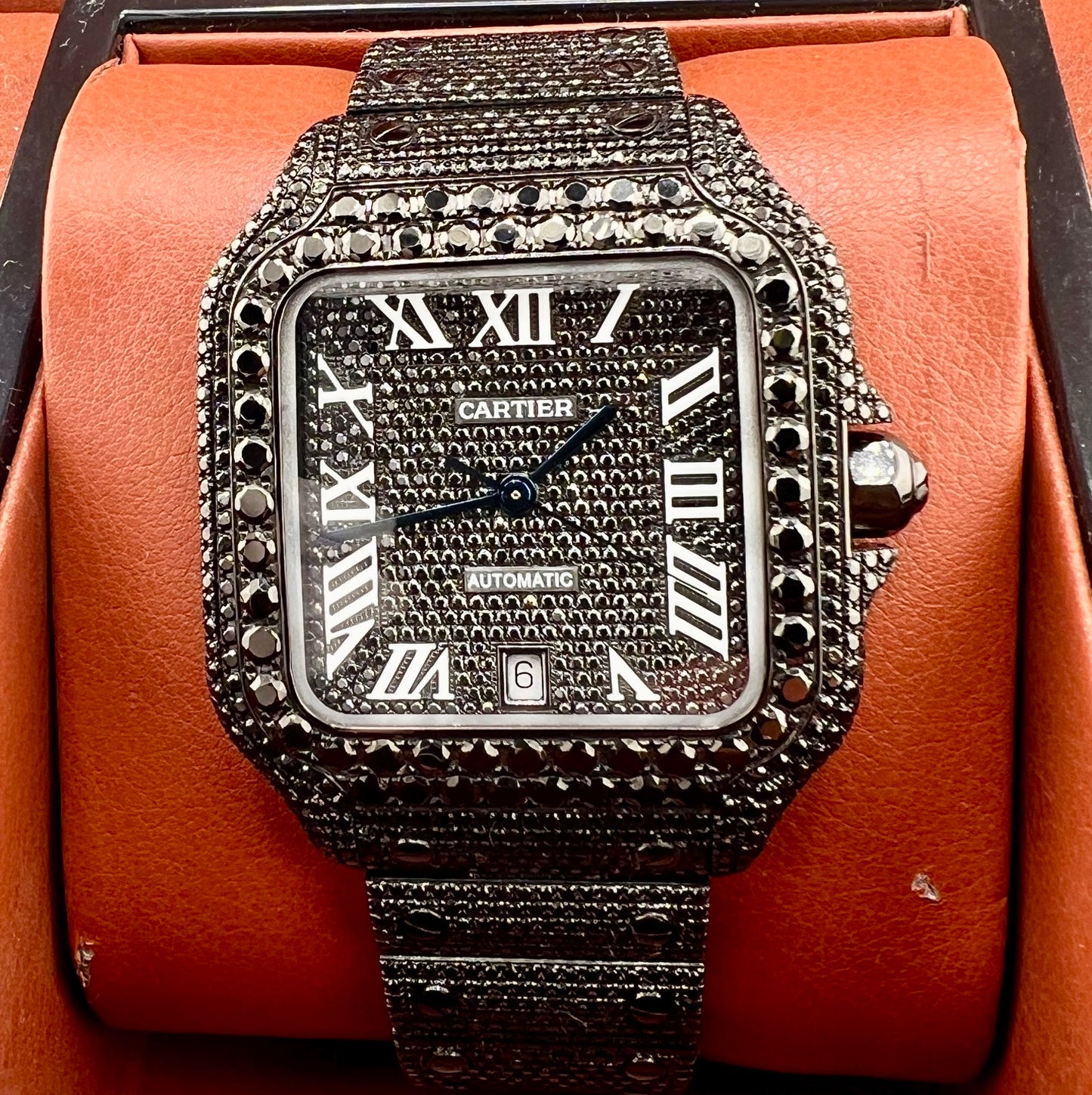 Cartier Santos De Cartier Black Custom Diamond WSSA0018