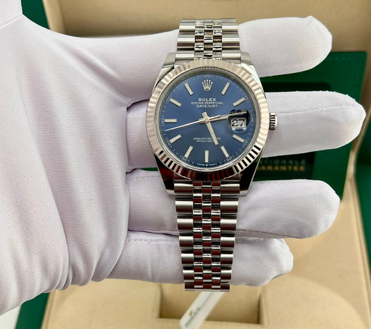 Rolex Datejust 41mm 126334 Blue Dial Jubilèe Full Set Ita