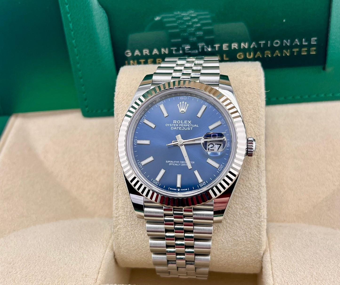 Rolex Datejust 41mm 126334 Blue Dial Jubilèe Full Set Ita