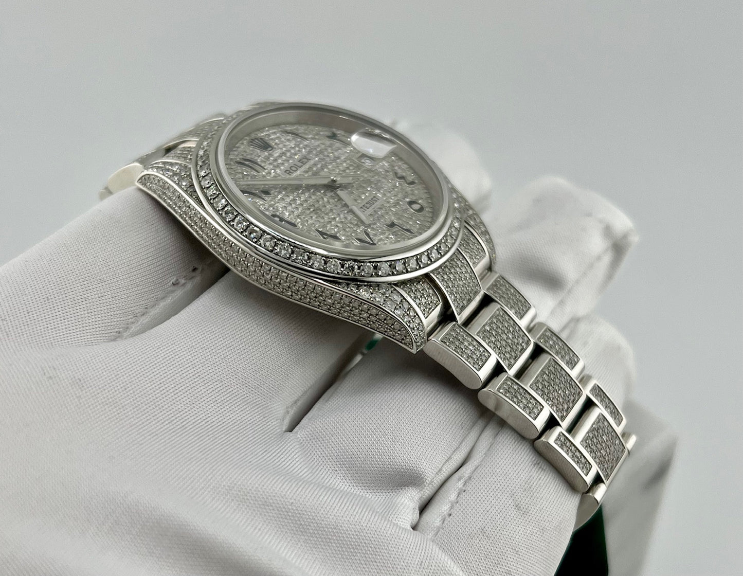 Rolex Datejust 126300 Custom Diamond Ice 2024 Oyster