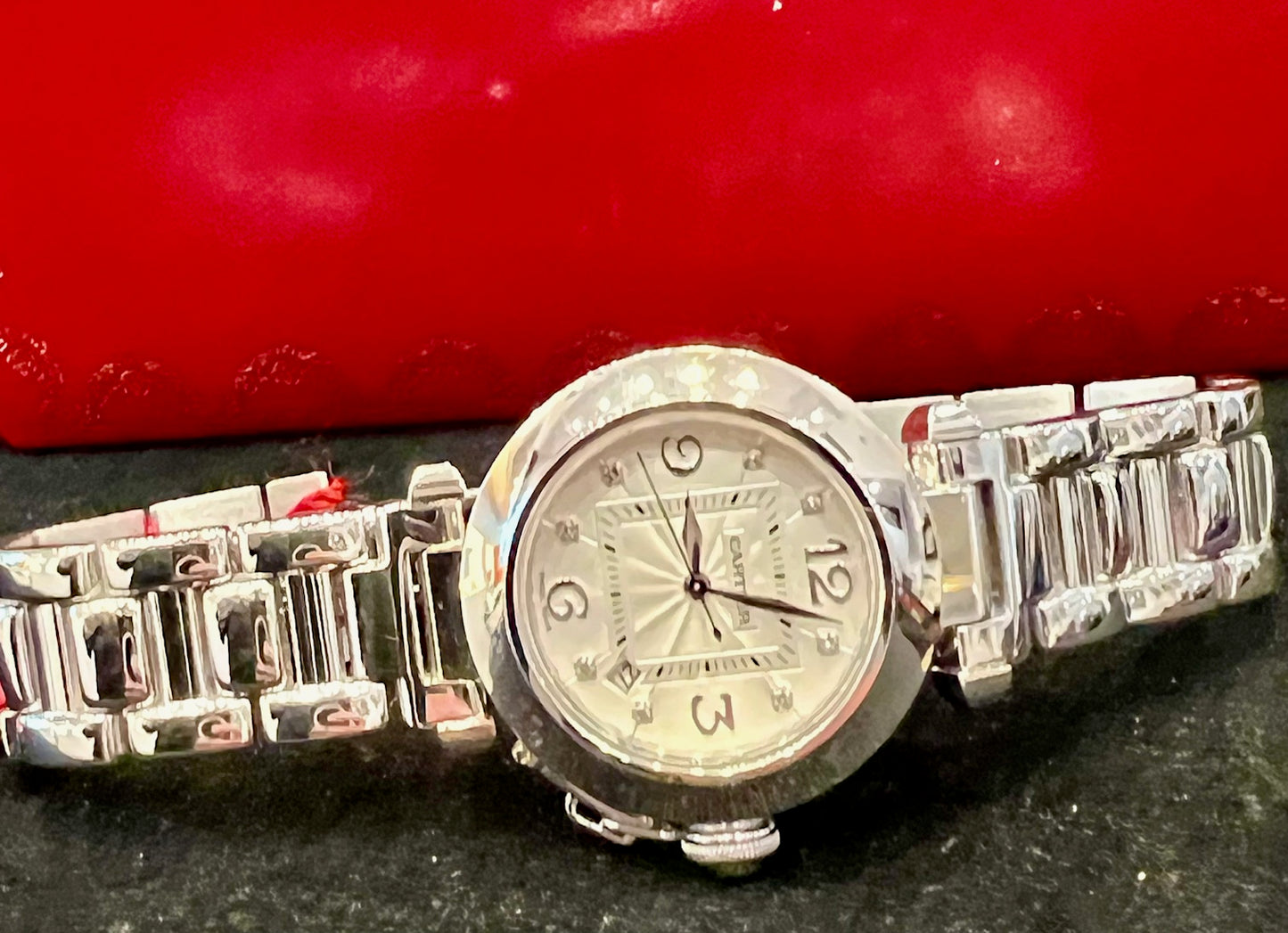 Cartier Pasha 32mm 18k Diamond Automatic 2528 NOS white Gold Diamond
