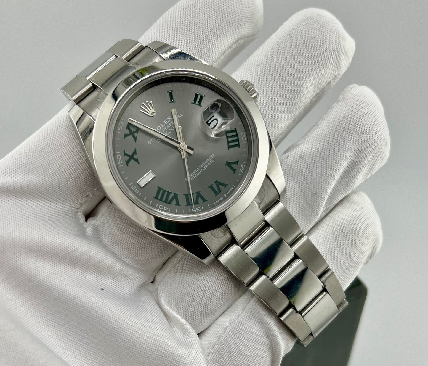 Rolex Datejust 41mm 126300 Wimbledon Oyster No Paper Rolex
