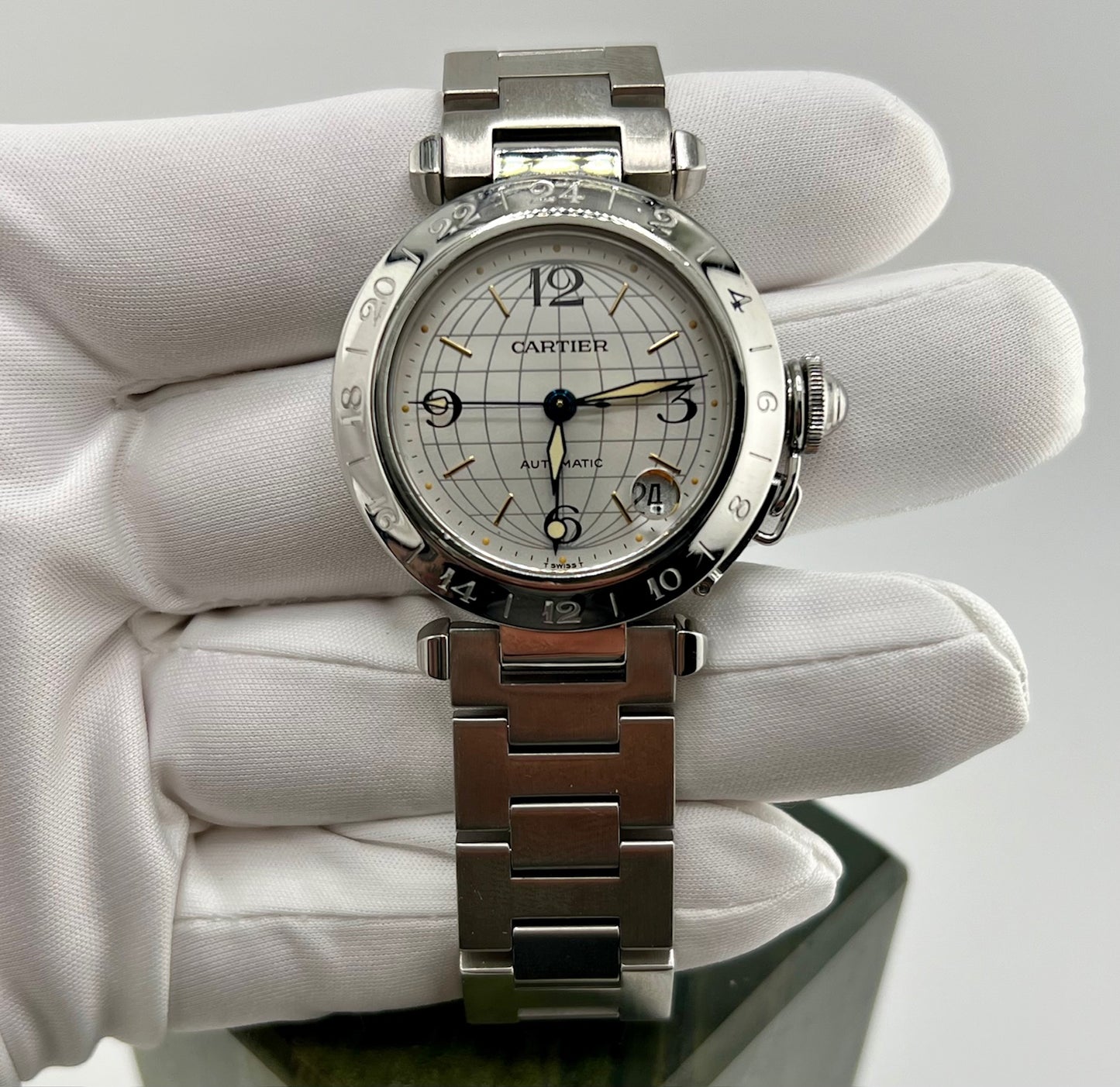 Cartier Pasha Gmt 2377 Automatic 35mm solo orologio only watch