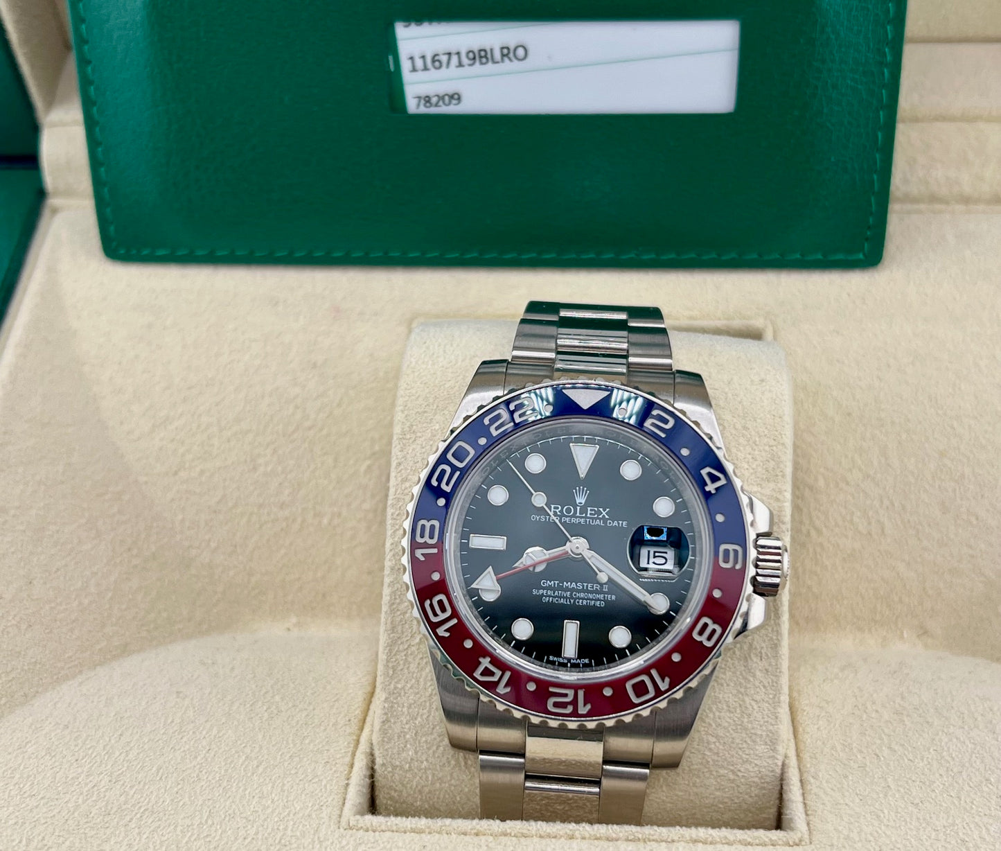 Rolex GMT-Master II 116719BLRO White Gold 2015
