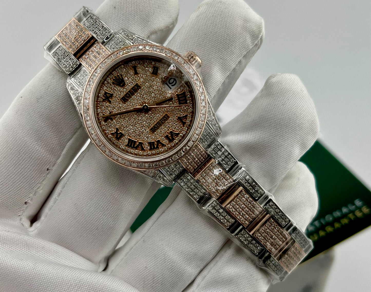 Rolex Datejust 217281 custom diamond 31mm pavè diamond