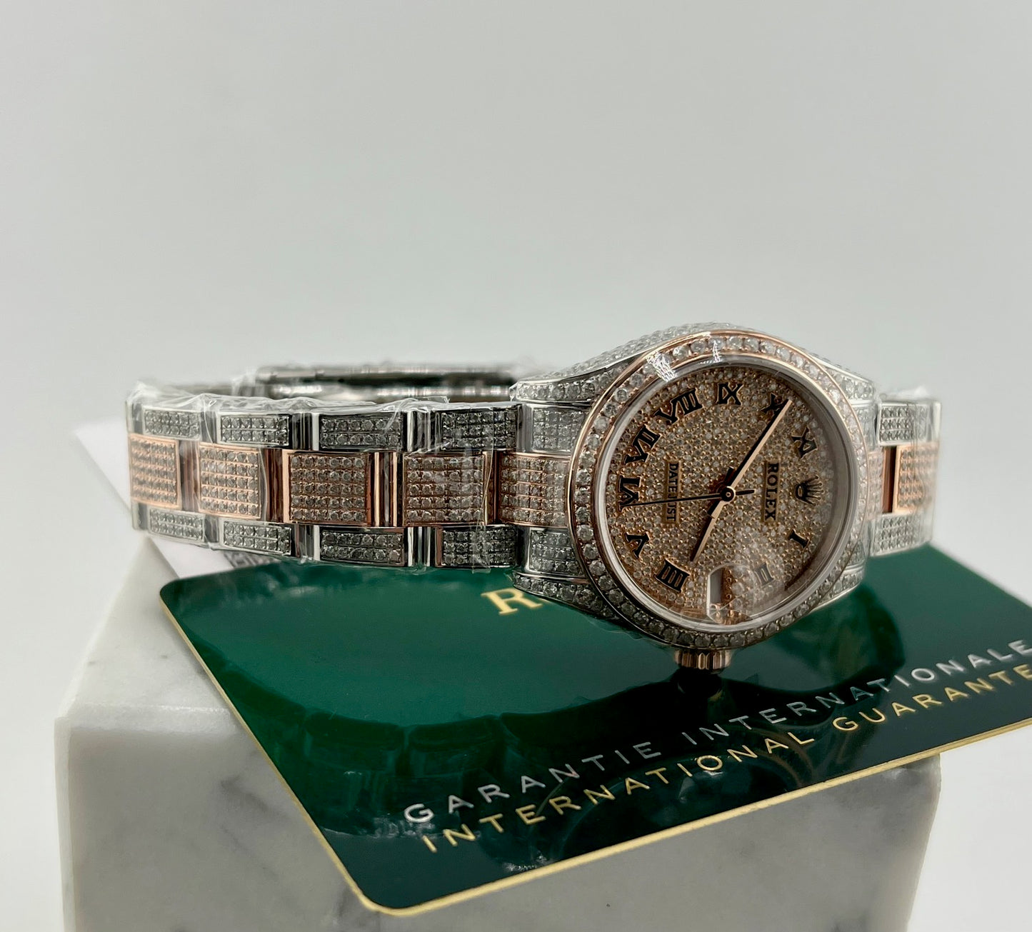 Rolex Datejust 217281 custom diamond 31mm pavè diamond