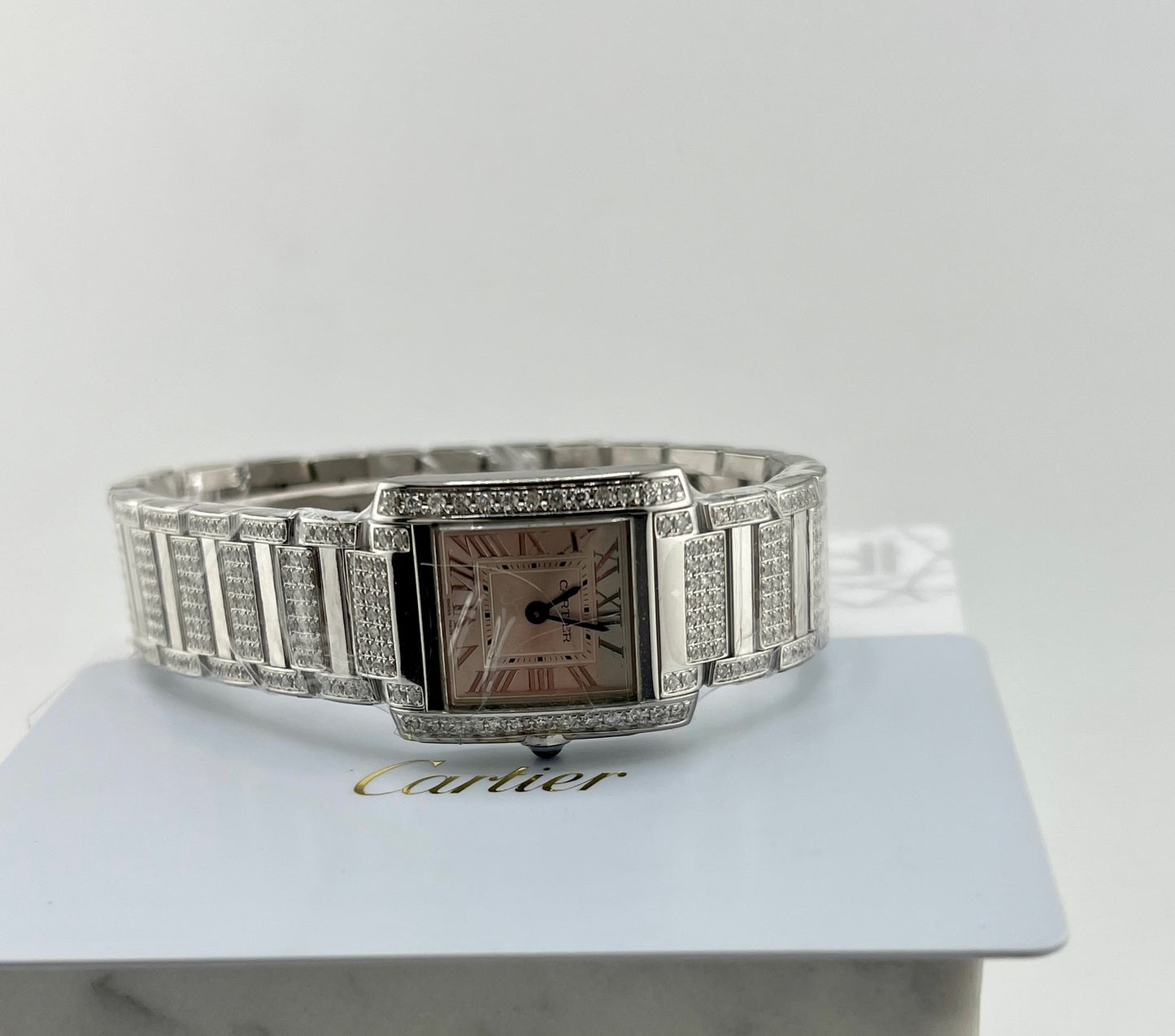 Cartier Tank LAdy Custom Full Diamond WSTA0065 Quartz