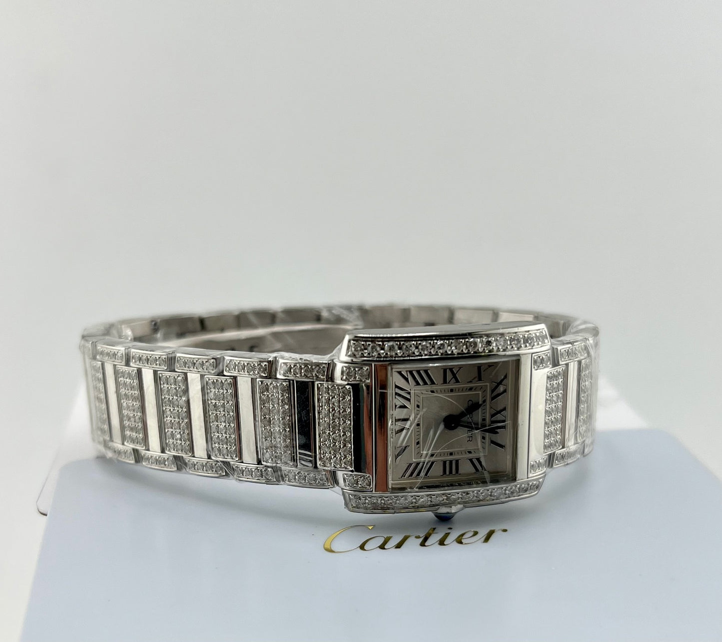 Cartier Tank LAdy Custom Full Diamond WSTA0065 Quartz