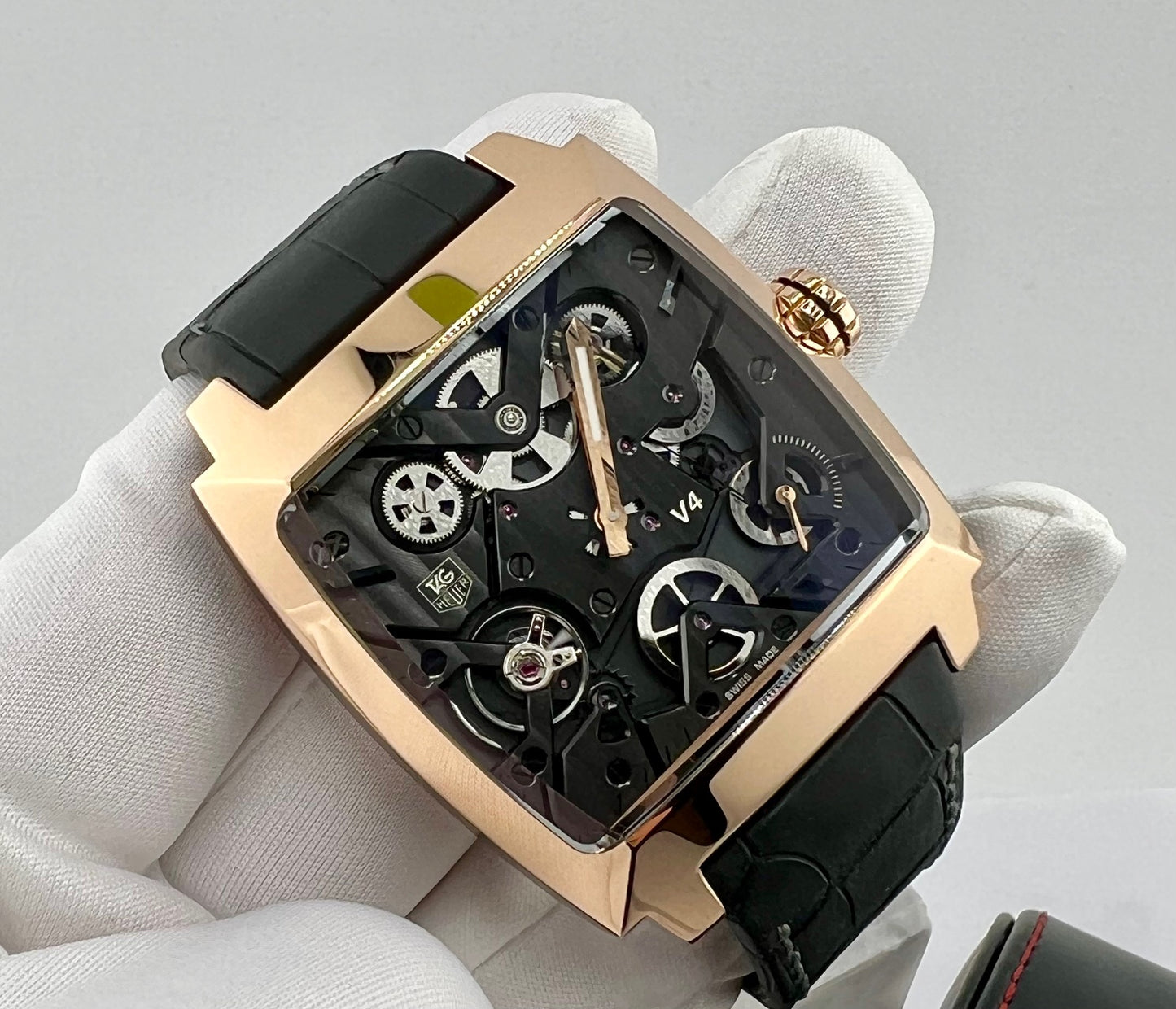 TAG Heuer Monaco V4 Rose Gold Limited edition 60 pcs 2013 (Service Tag 2024)