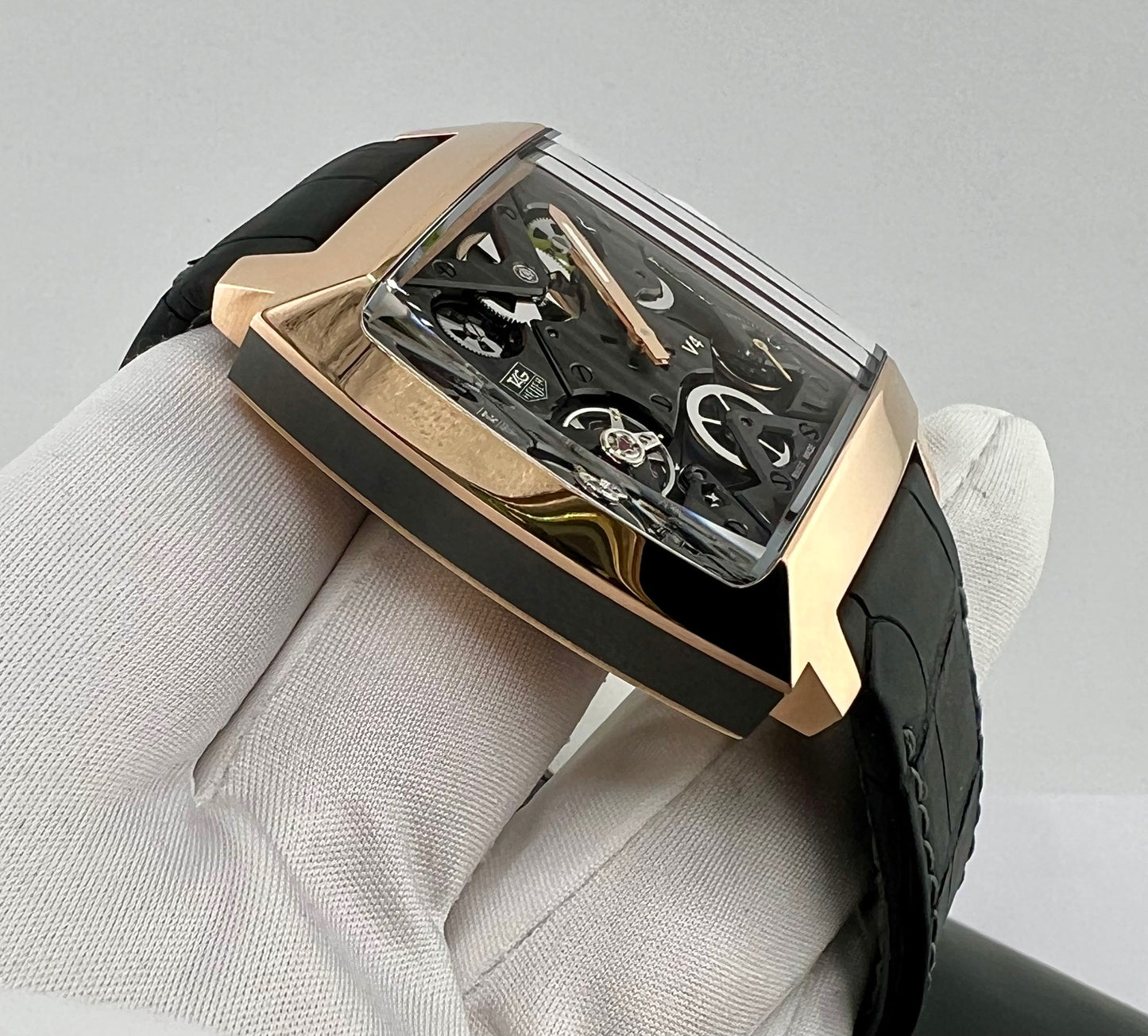 TAG Heuer Monaco V4 Rose Gold Limited edition 60 pcs 2013 (Service Tag 2024)