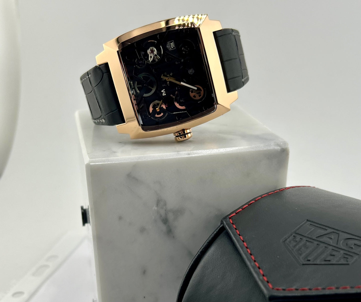 TAG Heuer Monaco V4 Rose Gold Limited edition 60 pcs 2013 (Service Tag 2024)