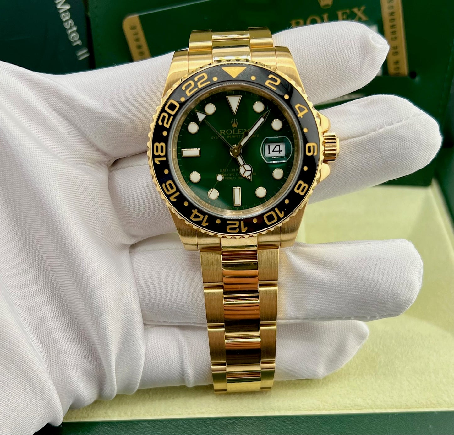 Rolex GMT-Master II 116718LN Green Dial 2008 Ita