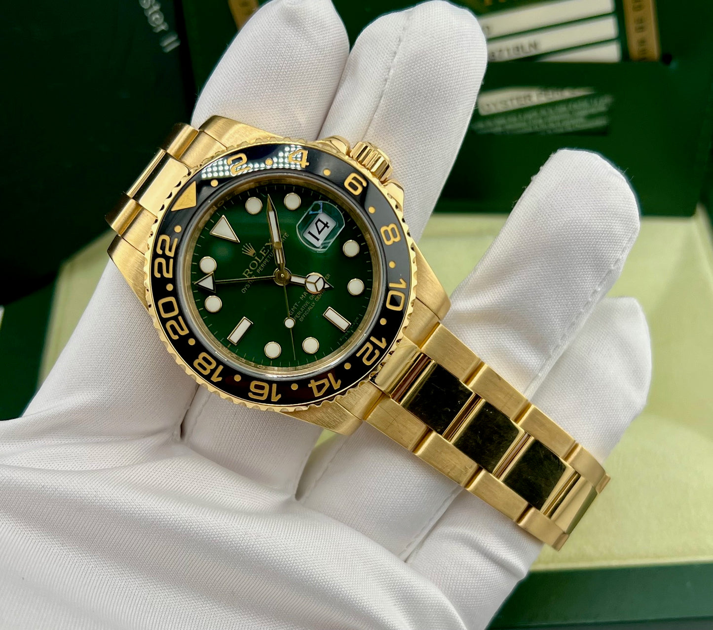 Rolex GMT-Master II 116718LN Green Dial 2008 Ita