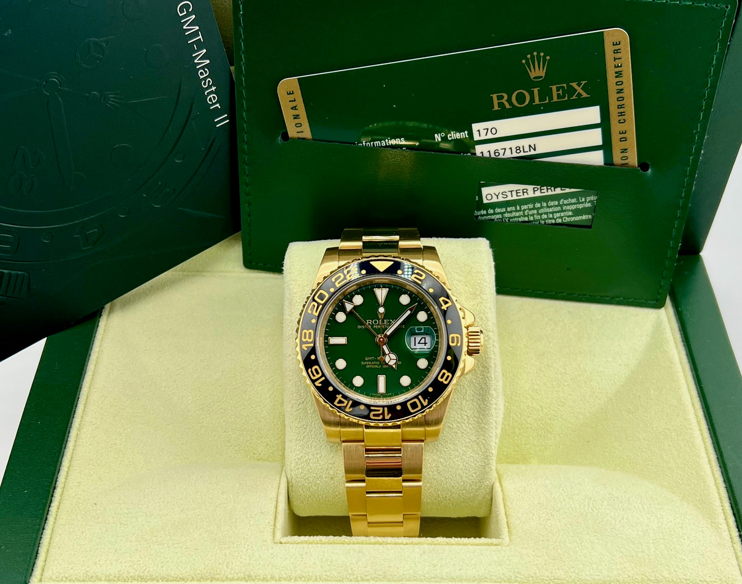 Rolex GMT-Master II 116718LN Green Dial 2008 Ita