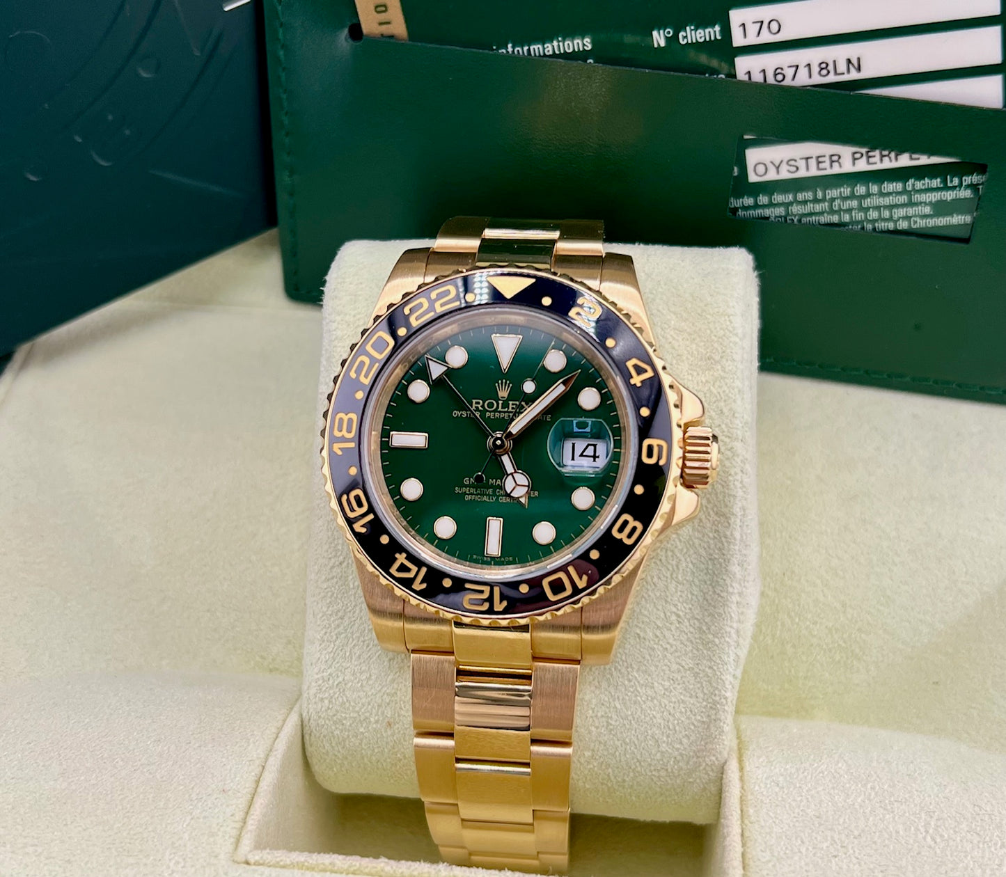Rolex GMT-Master II 116718LN Green Dial 2008 Ita