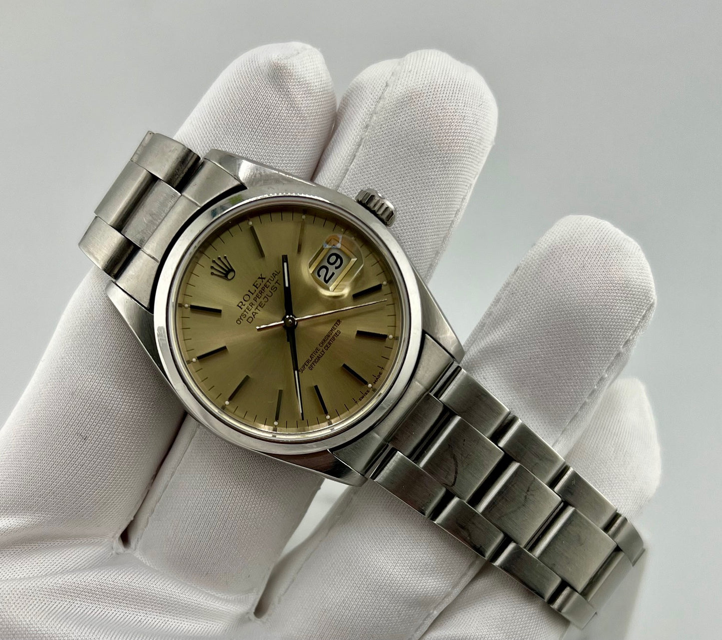 Rolex Datejust 36MM 16200 Oyster solo orologio only watch 1994