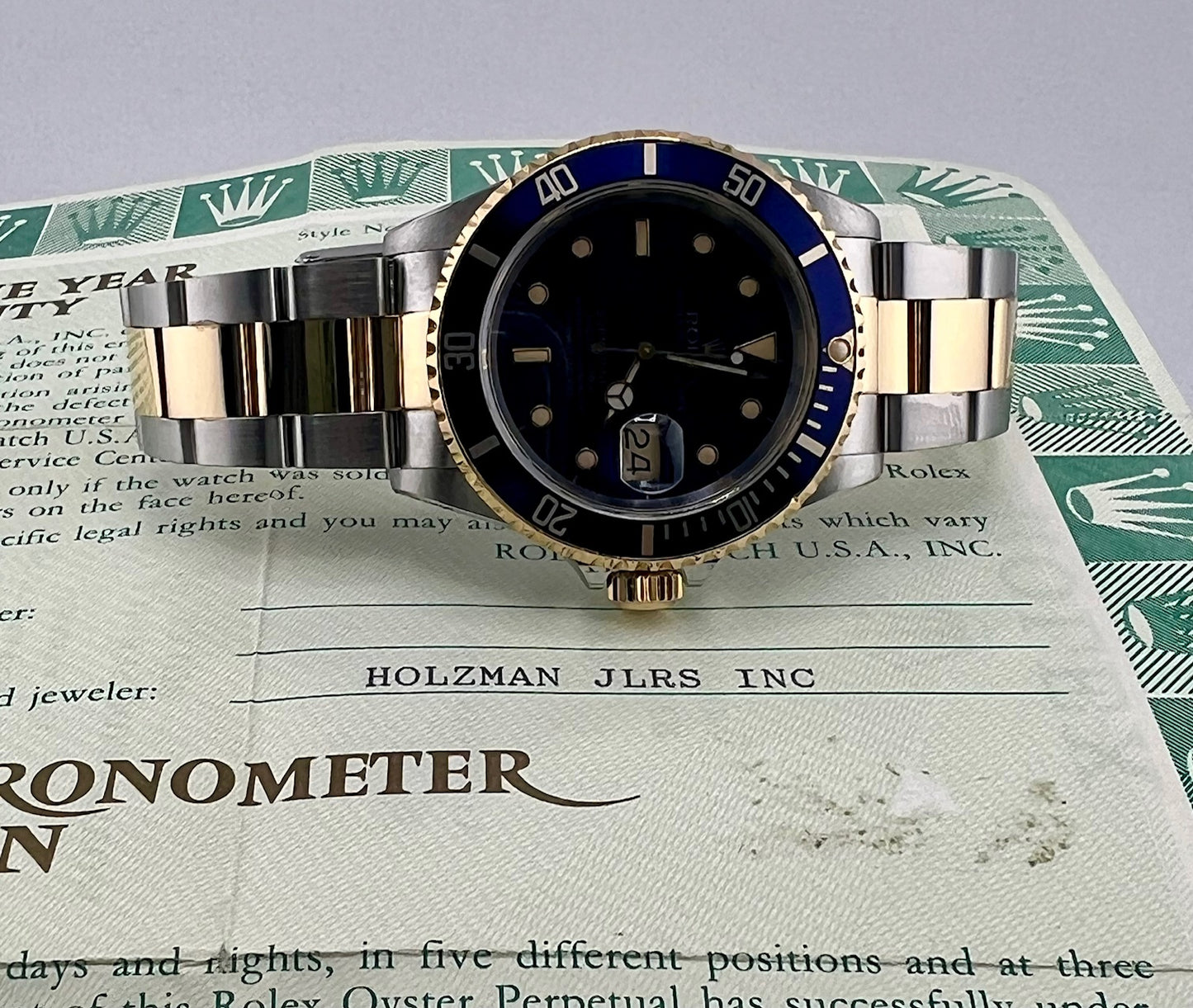 Rolex Submariner Date 16613 Blue Dial 1990 USA No Box