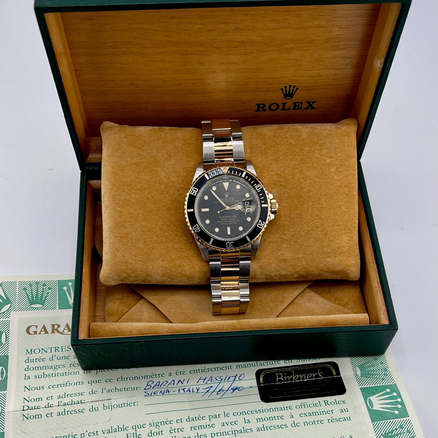 Rolex Submariner Date 16613 Black Dial 1990 Full Set