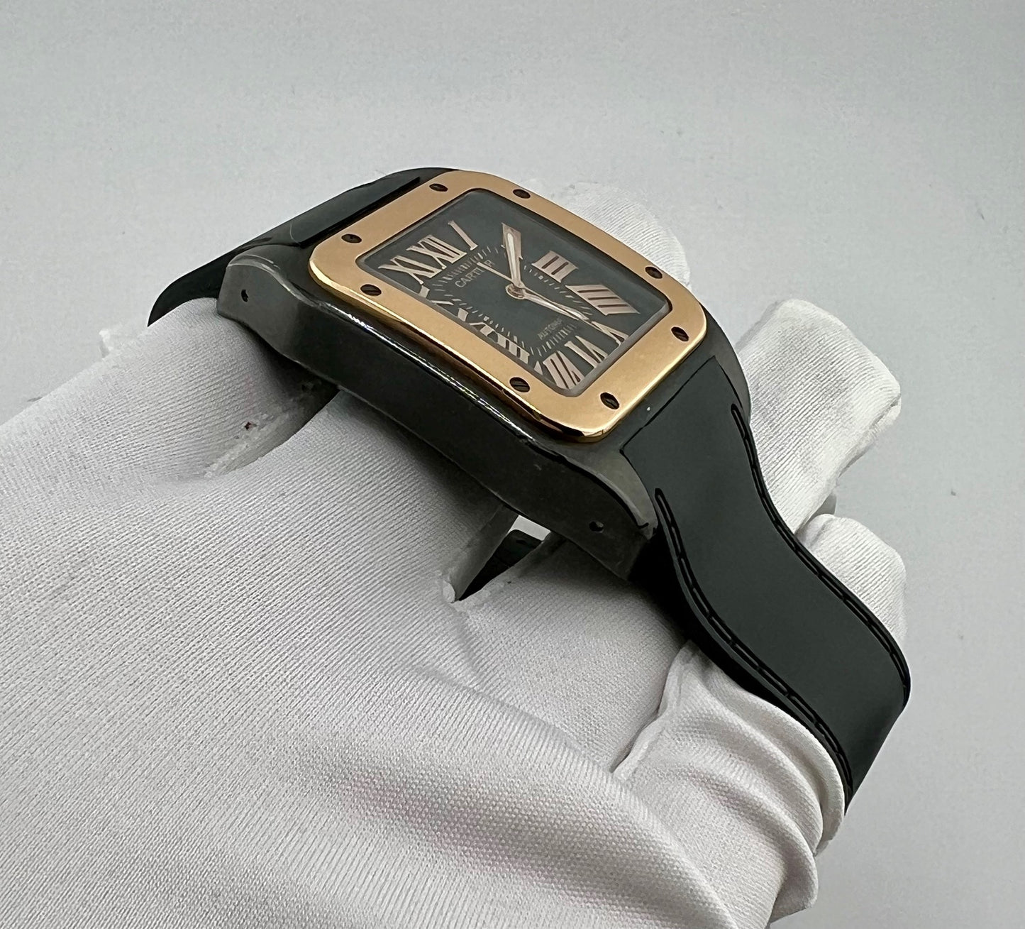 Cartier Santos 100 Xl 2656 Rose Gold 2009 Paper No Box cartier