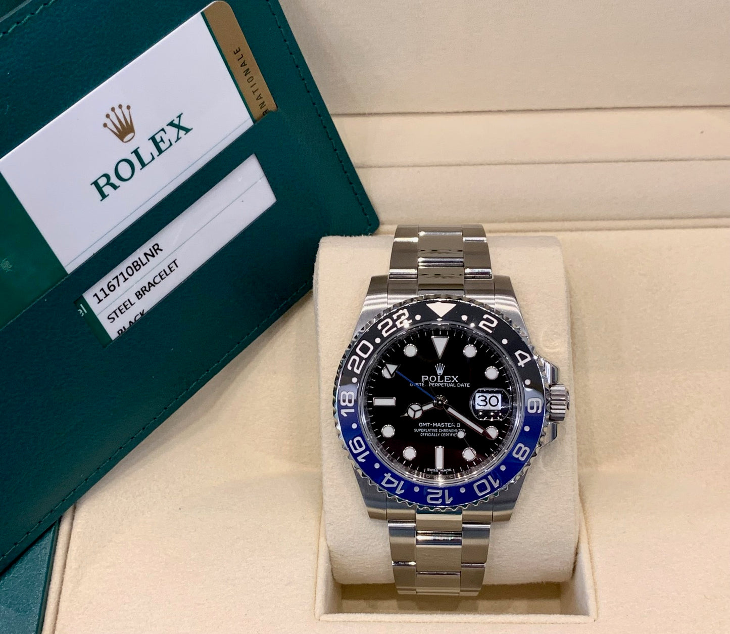 Rolex GMT-Master II "Batman" 116710BLNR 2018 ITA like new