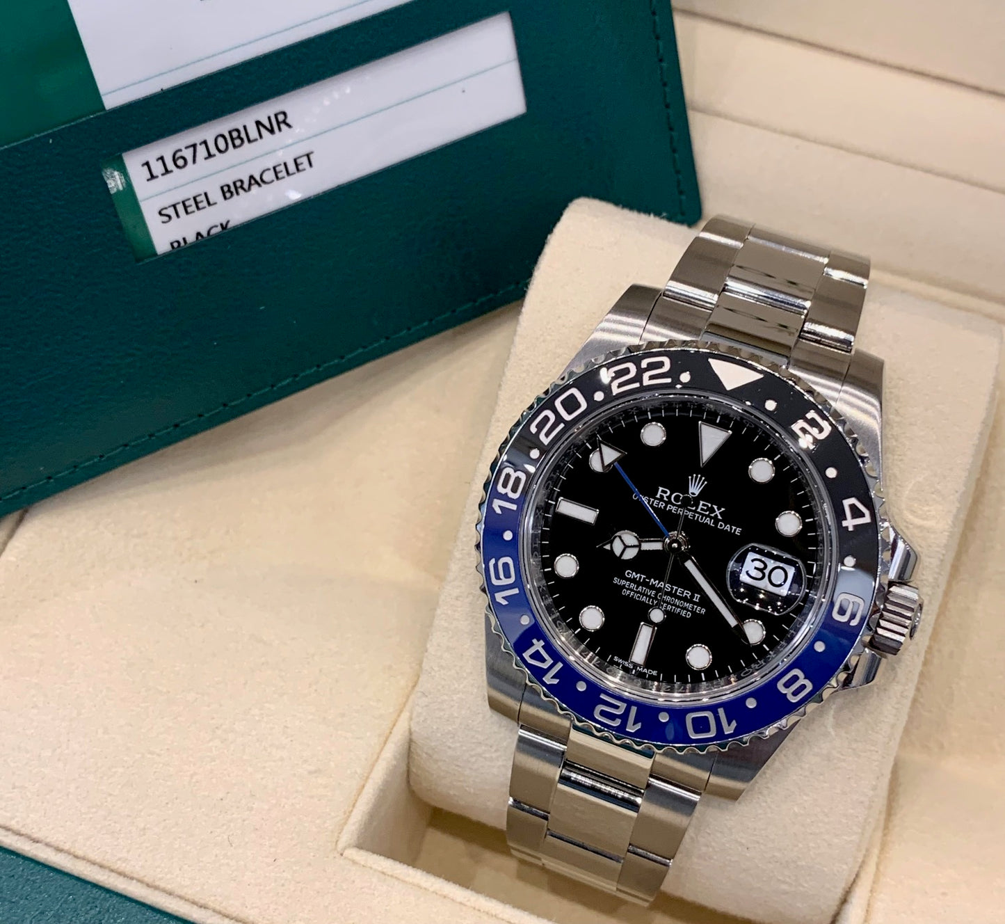 Rolex GMT-Master II "Batman" 116710BLNR 2018 ITA like new