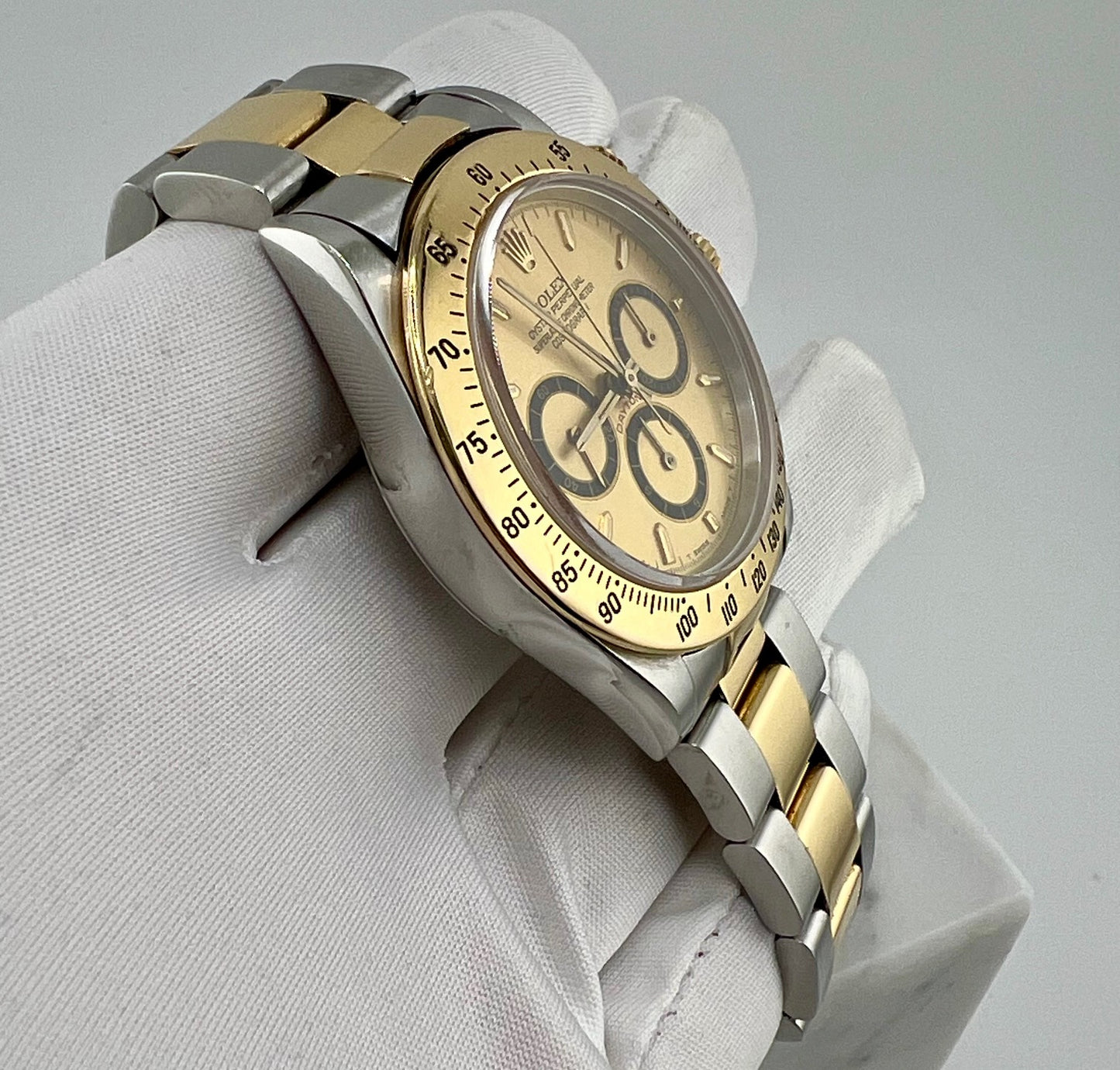 Rolex Daytona 16523 Zenith Champagne Dial Bezel 200 1989 only watch