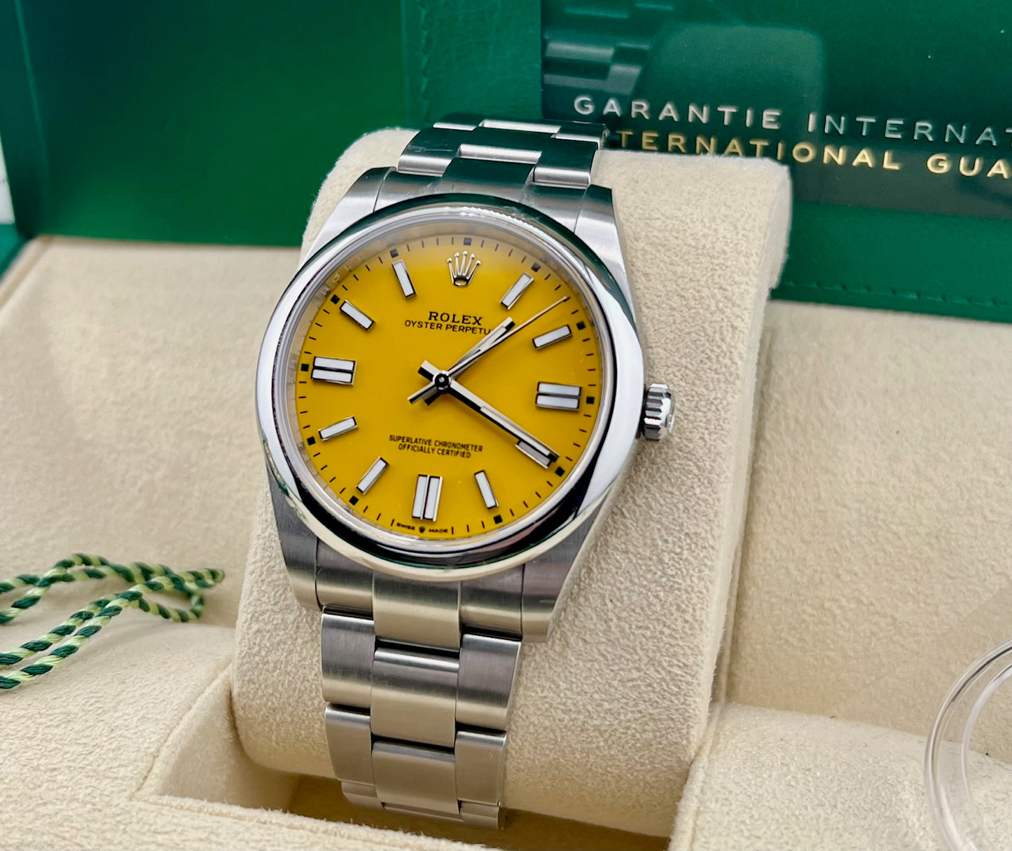 Rolex Oyster Perpetual 41mm 124300 Yellow Dial 2021