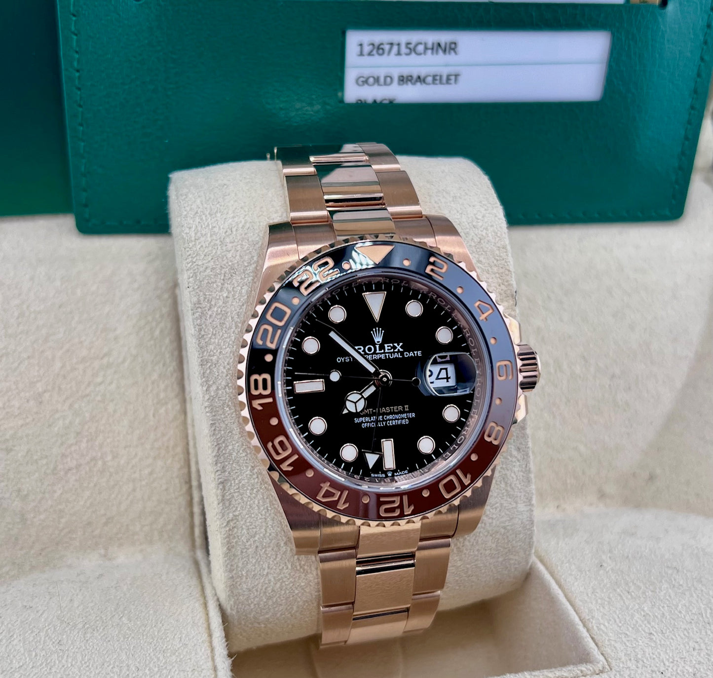 Rolex GMT-Master II 126715CHNR Everose 2020 Ita Full Set