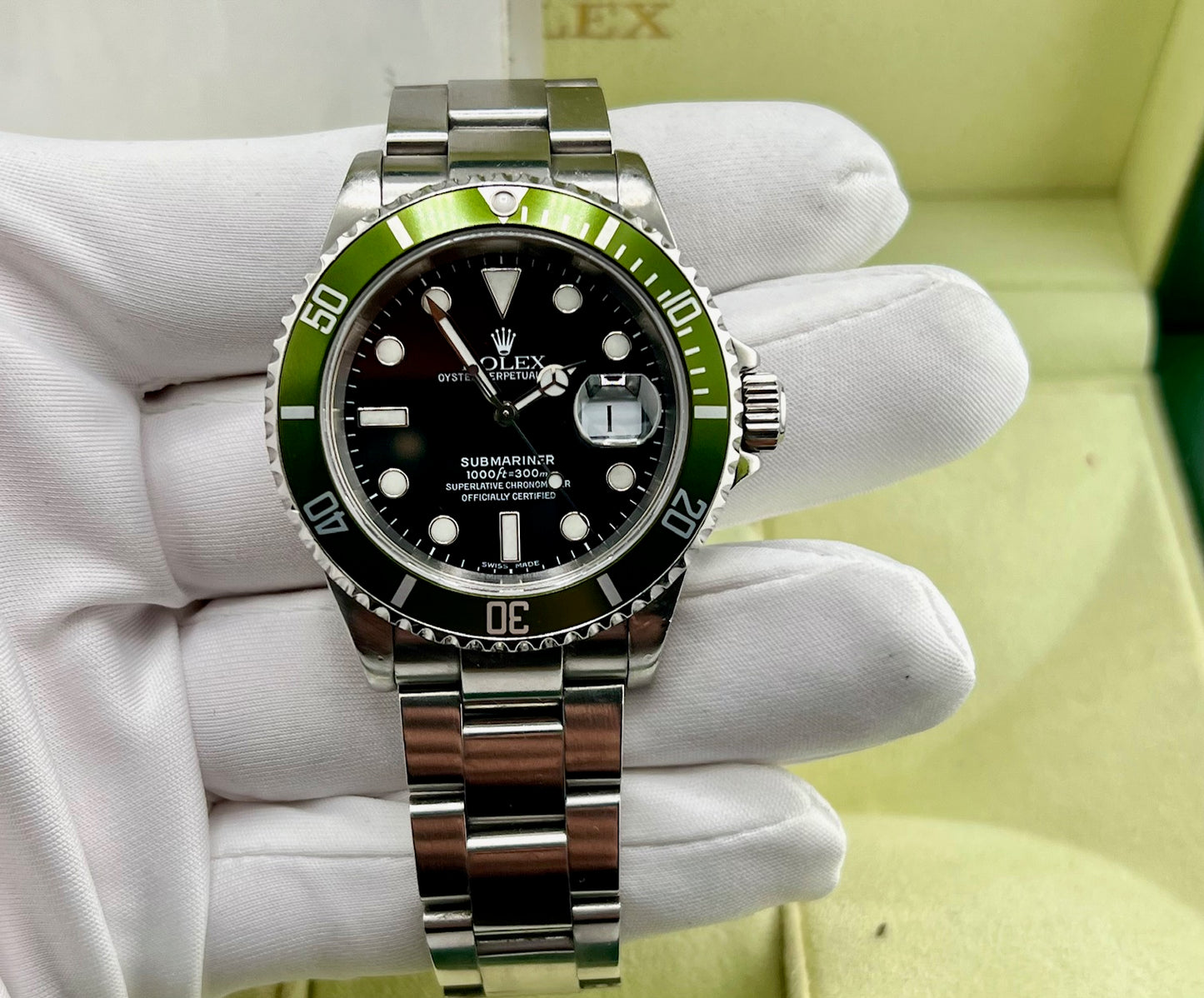Rolex Submariner "Kermit" 16610LV 2005 Box&paper