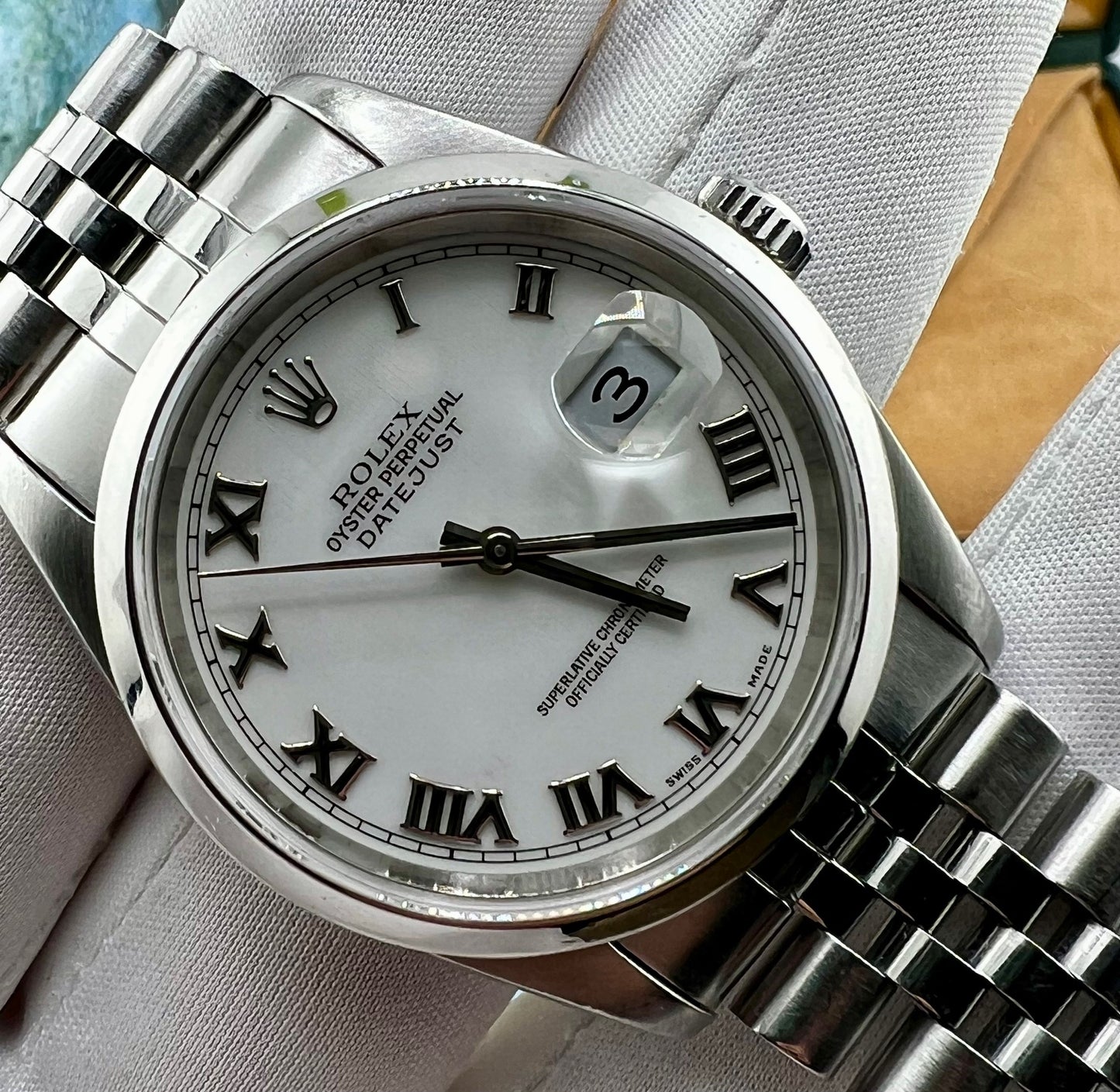 Rolex Datejust 36mm 16200 White Dial Jubilèe 1997 full set