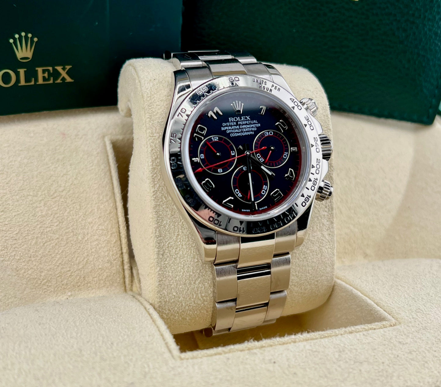 Rolex Daytona 116509 Racing Dial White Gold 2005 11 1/2 Links