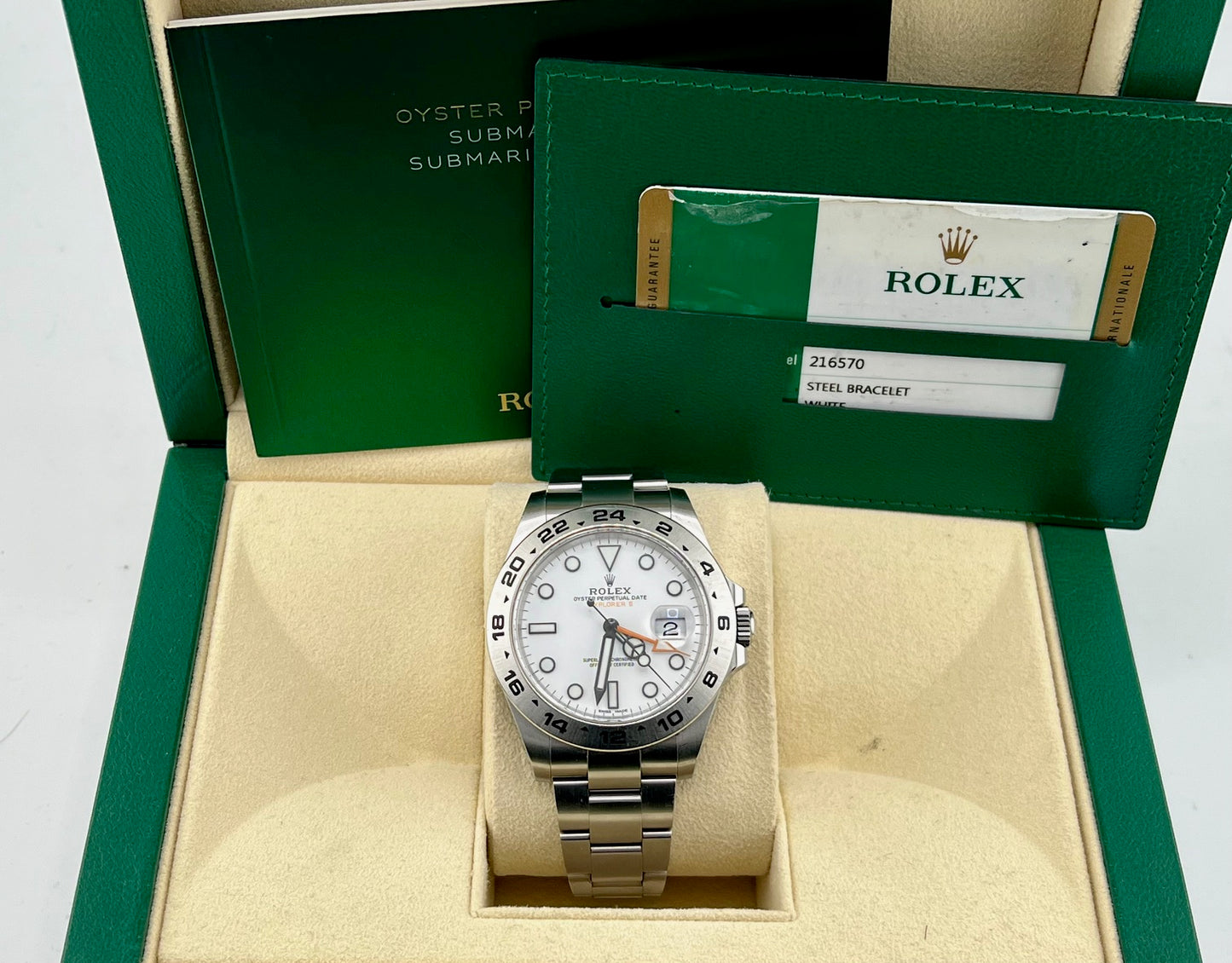 Rolex Explorer II 42mm 216570 White Dial 2018