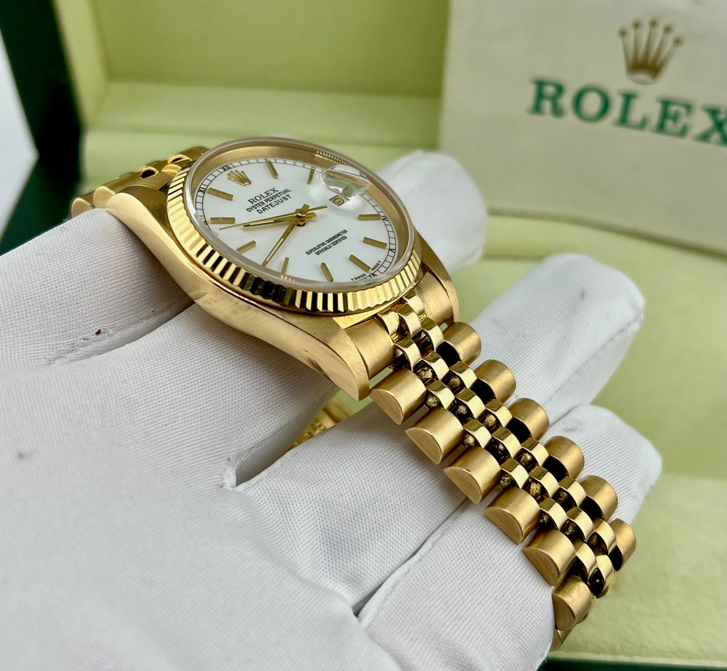 Rolex Datejust 36mm 16018 Whte Dial 1990 Jiubilèe