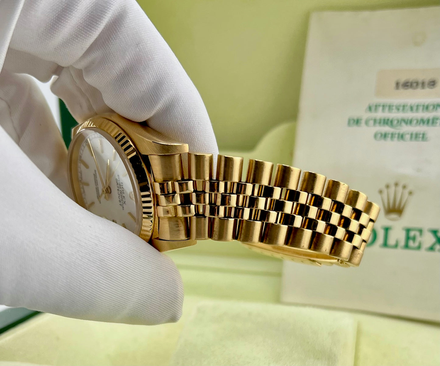 Rolex Datejust 36mm 16018 Whte Dial 1990 Jiubilèe