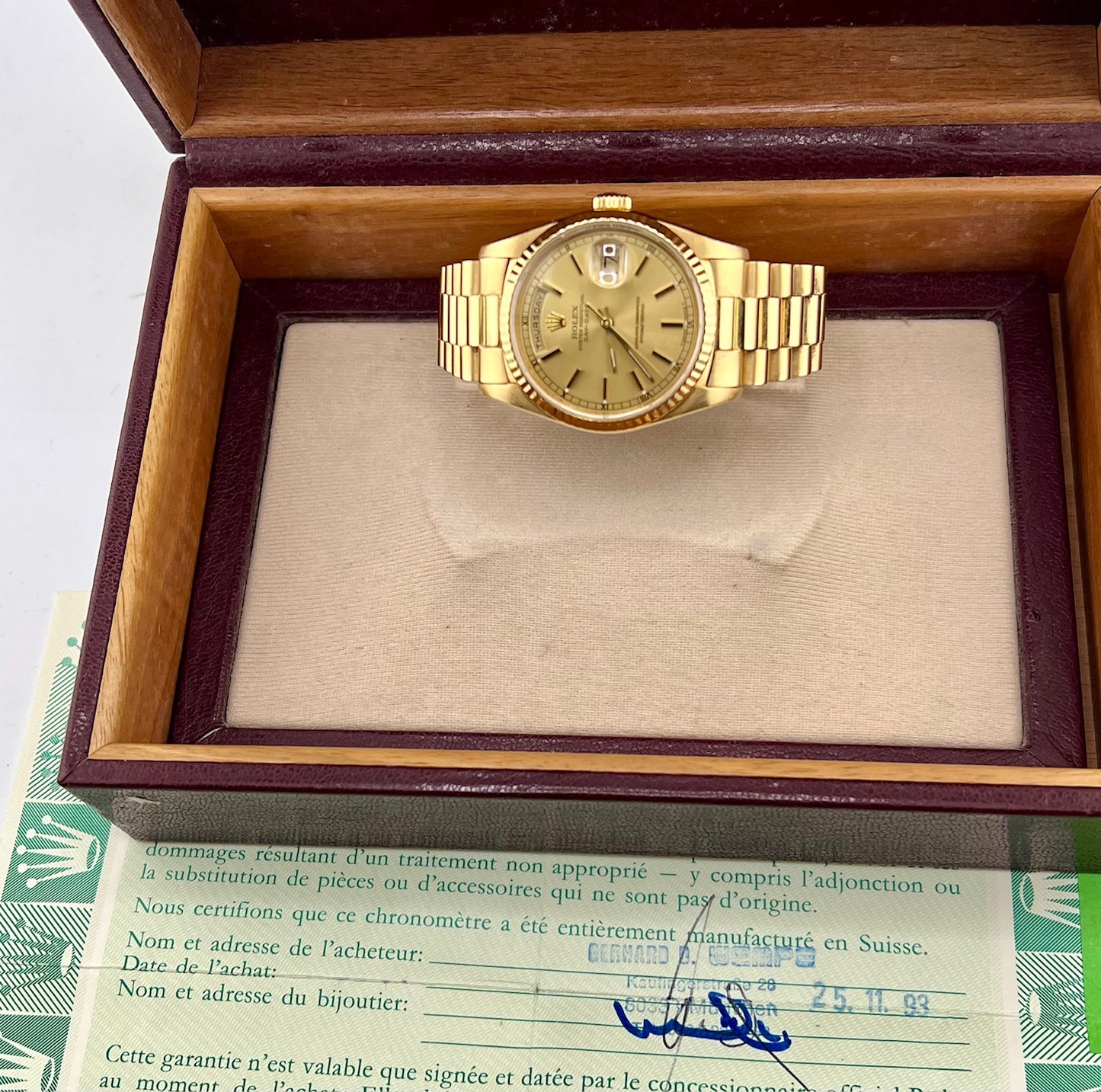 Rolex Day-Date "President" 36mm 18238 Champagne 1993