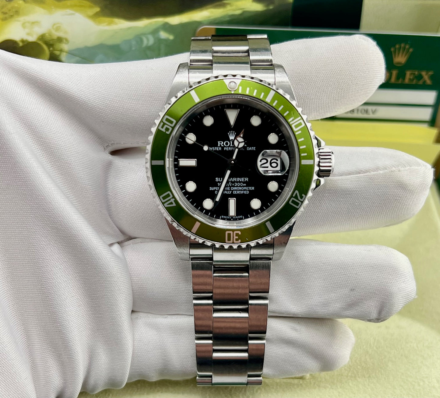 Rolex Submariner "Kermit" 16610LV 2007 Full Set Ita