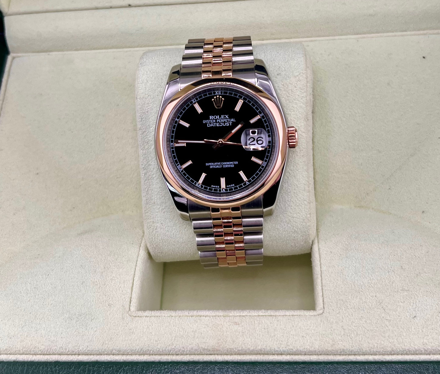Rolex Datejust 36mm 116201 Black Dial Jubilèe 2005 Full Set (Francia)