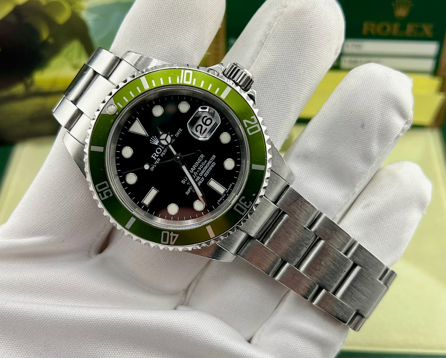 Rolex Submariner "Kermit" 16610LV 2007 Full Set Ita