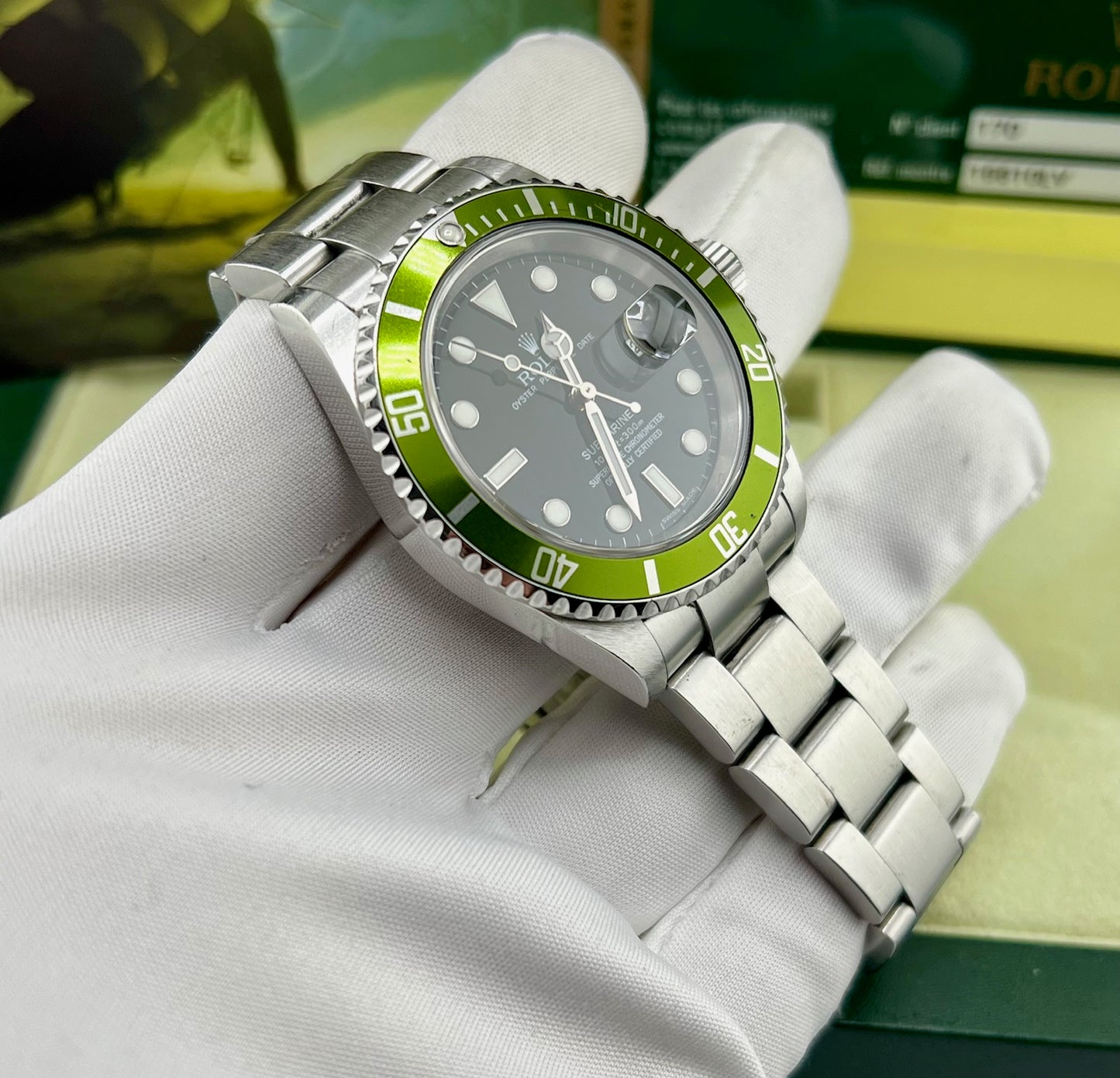 Rolex Submariner "Kermit" 16610LV 2007 Full Set Ita