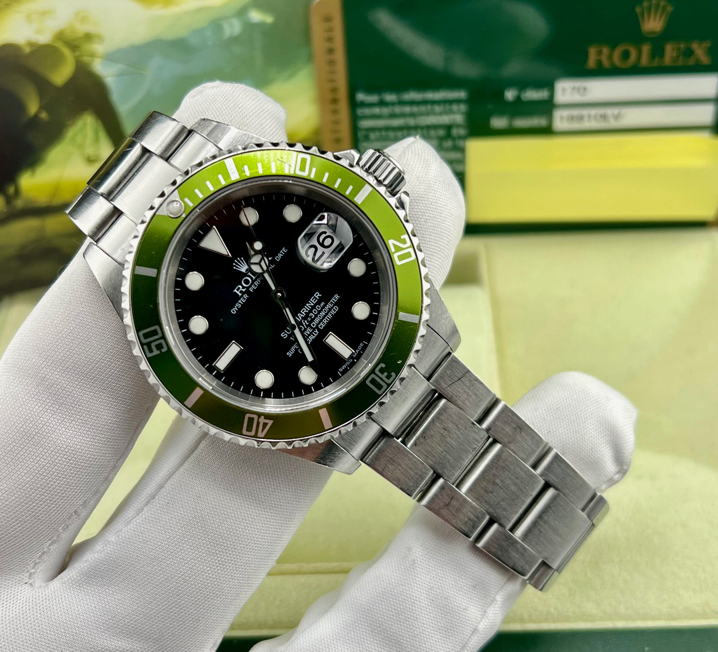 Rolex Submariner "Kermit" 16610LV 2007 Full Set Ita