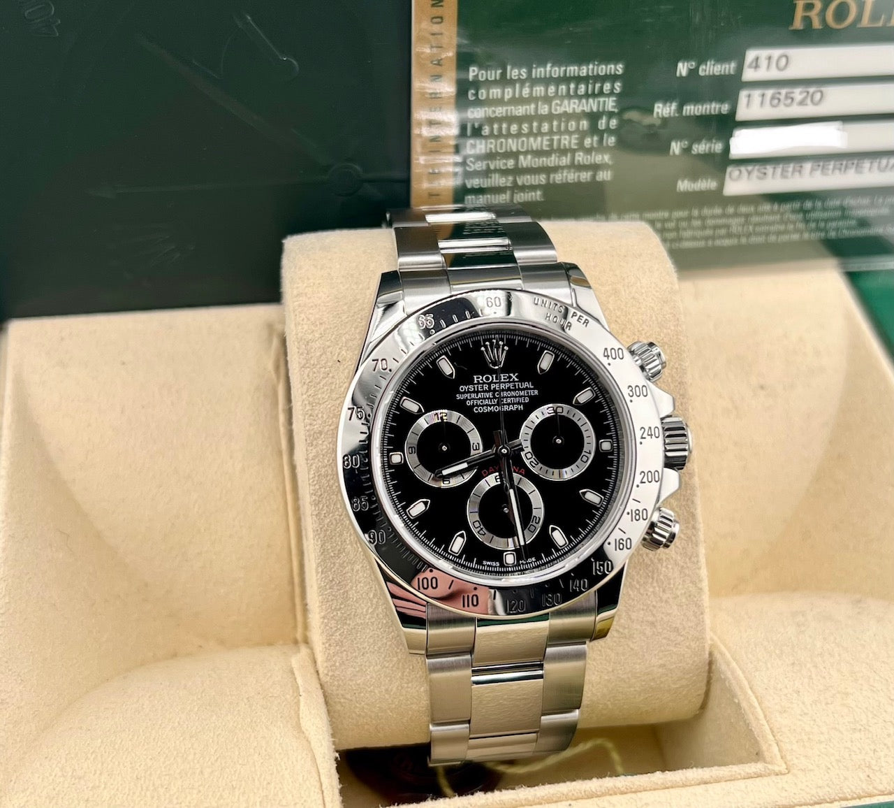 Rolex Daytona 116520 RRR Full Set 2010 Black Dial CH